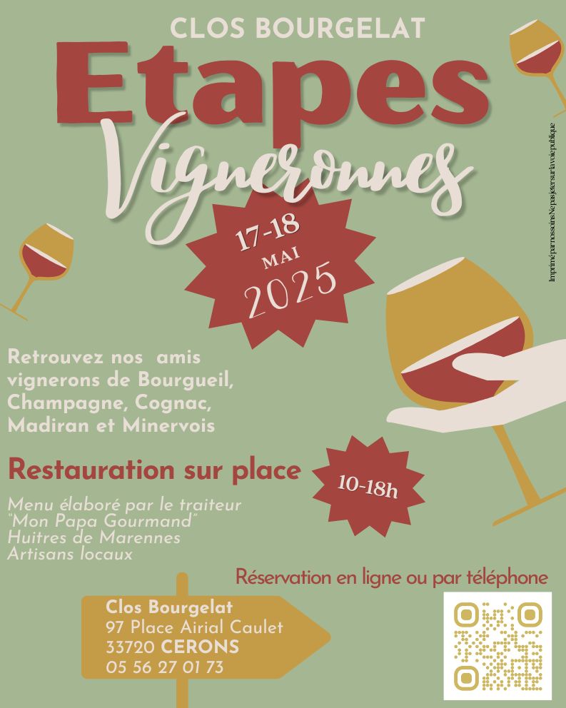 Retrouvez nous aux Etapes Vigneronnes